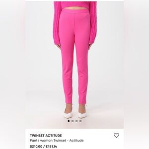 Twinset Vibrant Pink Skinny Pants